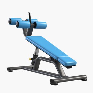 3d model gym equipment abdominal crunch