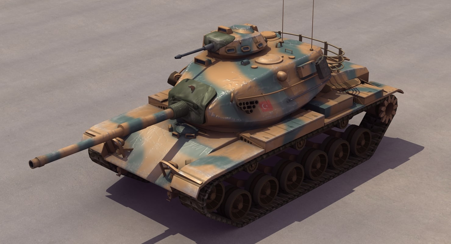 3d max m60a3 battle tank turkish