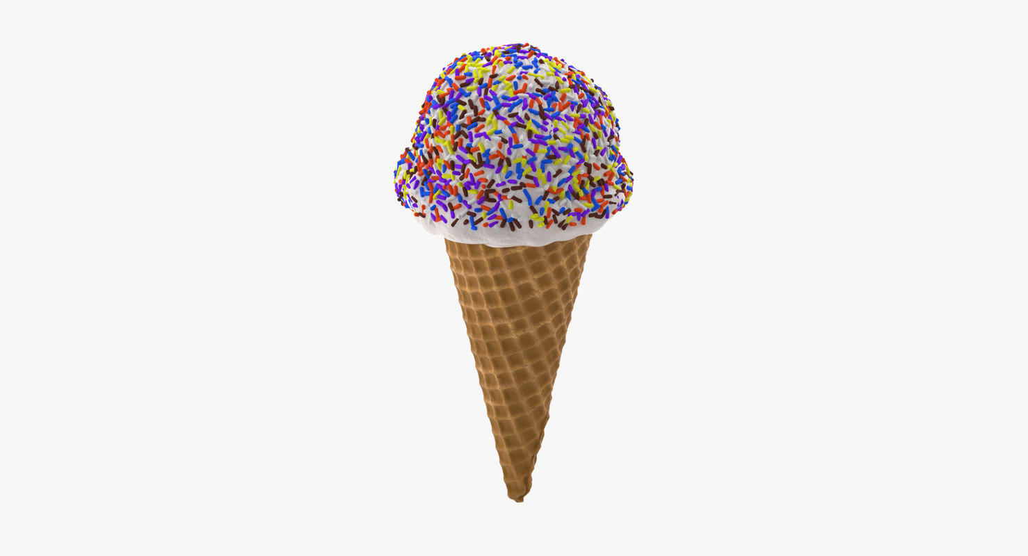 3d-model-vanilla-ice-cream-cone