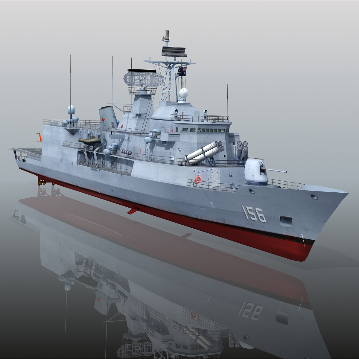 hmas toowoomba ffh 156 anzac级护卫舰3d模型