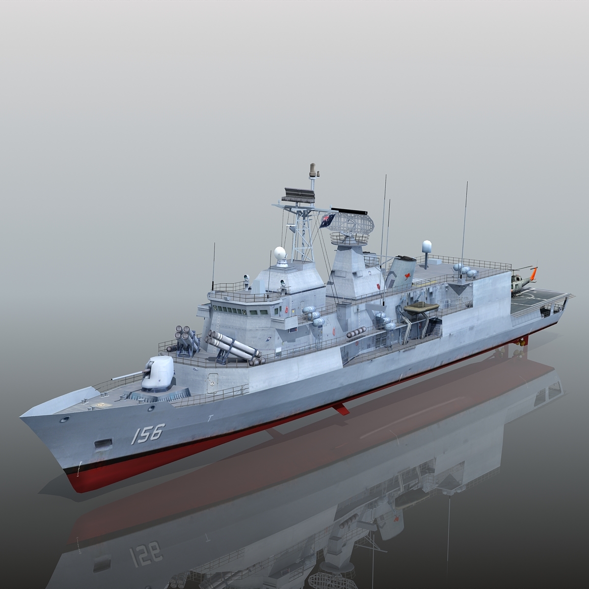 hmas toowoomba ffh 156 anzac级护卫舰3d模型