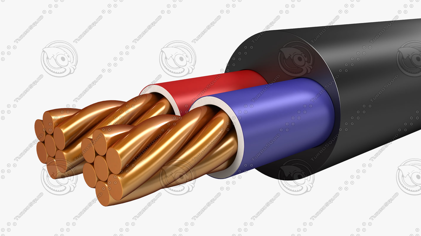 electrical cables multi core 3d model
