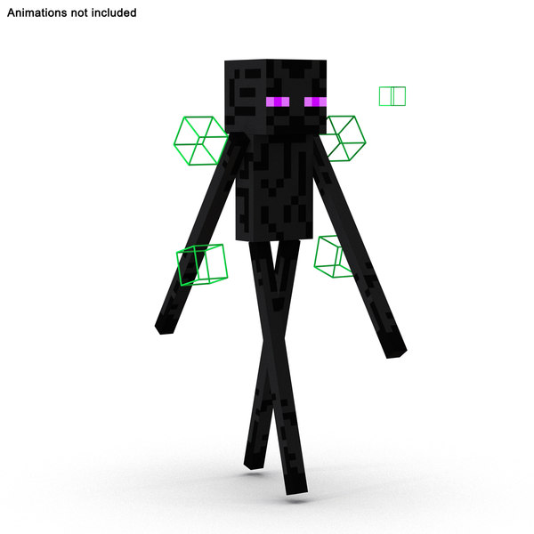 minecraft enderman rigged 3d max