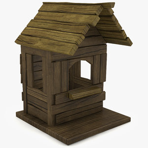 house birdhouse bird 3d model