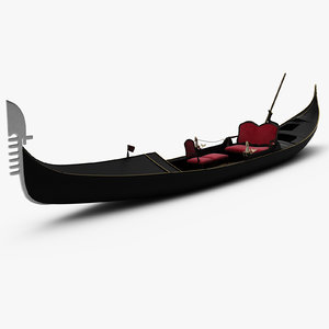 3d model venetian gondola