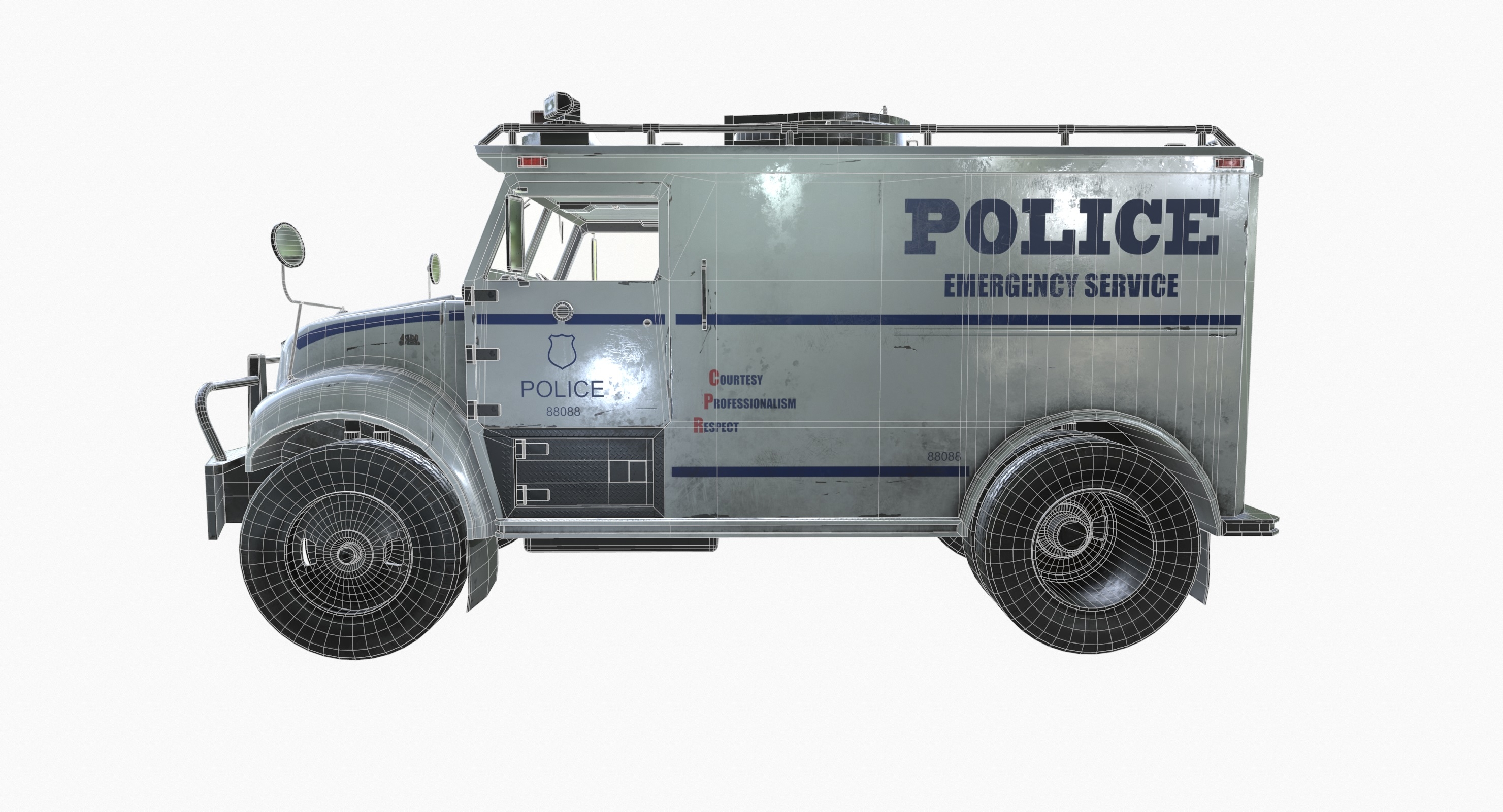 ready swat truck 3d 3ds