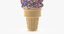 3d vanilla ice cream cone