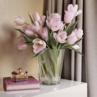 tulip flower 3d model