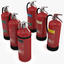 3d extinguishers water dry model