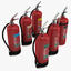 3d extinguishers water dry model