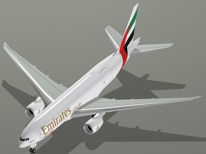3d model b emirates skycargo 777