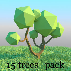 3d model pack trees style