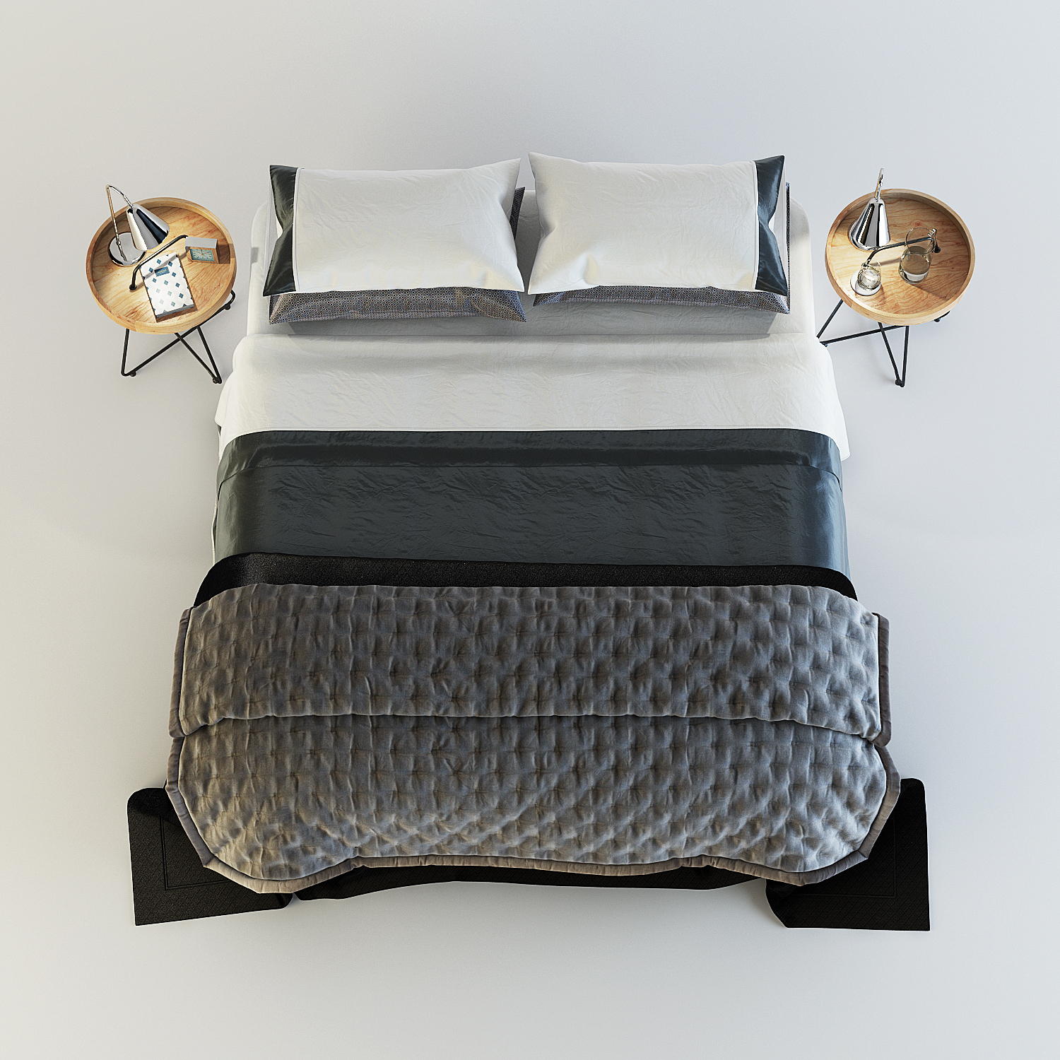 zara home bedroom set 3d model