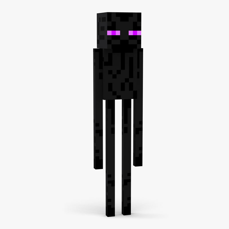 minecraft enderman 3d model