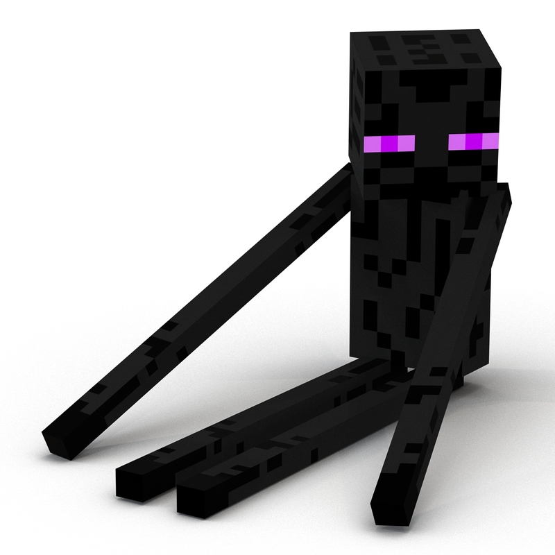 minecraft enderman 3d model