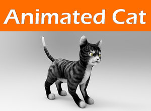 cat animation 3d max
