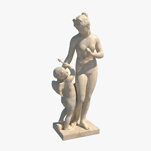 3d model statue venus chiding cupid