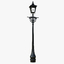 3d victorian lamp post lighting model