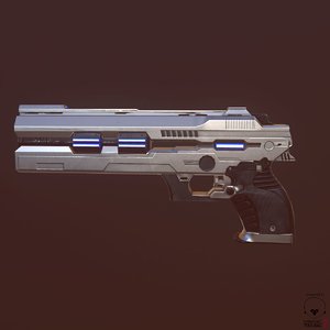 3d real-time pistol model