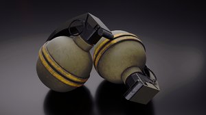 3d model frag grenade