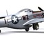 3d p-51 mustang fighter p-51d