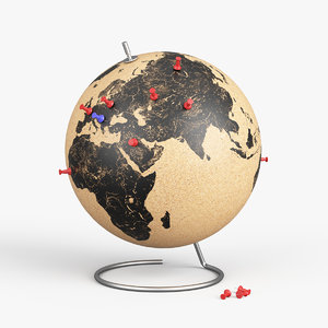 cork globe 3d max