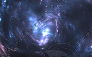 Blue space nebula