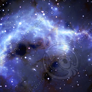 Blue space nebula