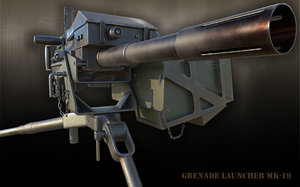 pbr grenade launcher 3d max