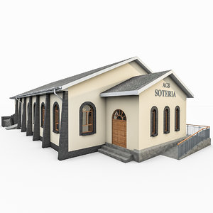 3d church building model