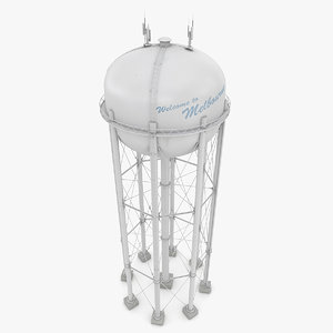 3d model of water tower