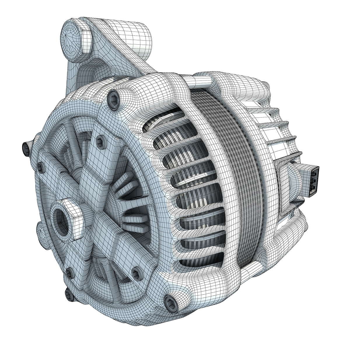 3d alternator engine car model