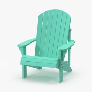 green adirondack chair 3d model