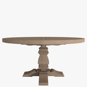 wood dining table 3d max