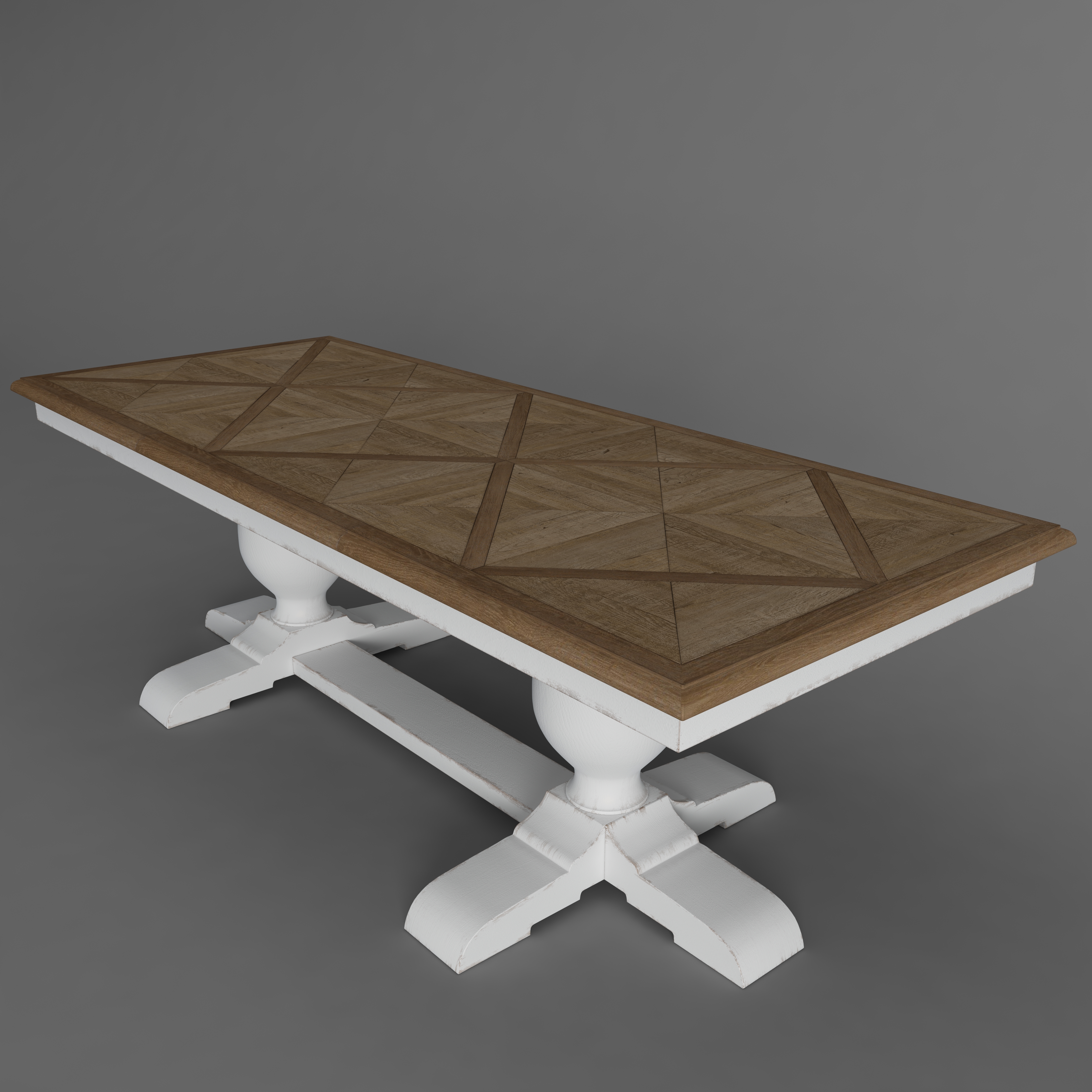 Baroque Parquet Table 244l X 99w 79h Baroque Parquet Table 244l X 99w 79h