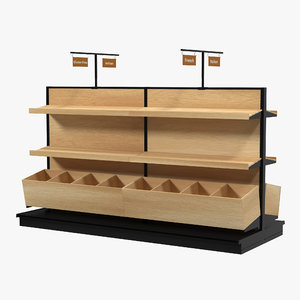 bakery display shelves 3d model