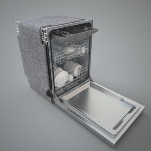 3d dishwasher kitchen interior model