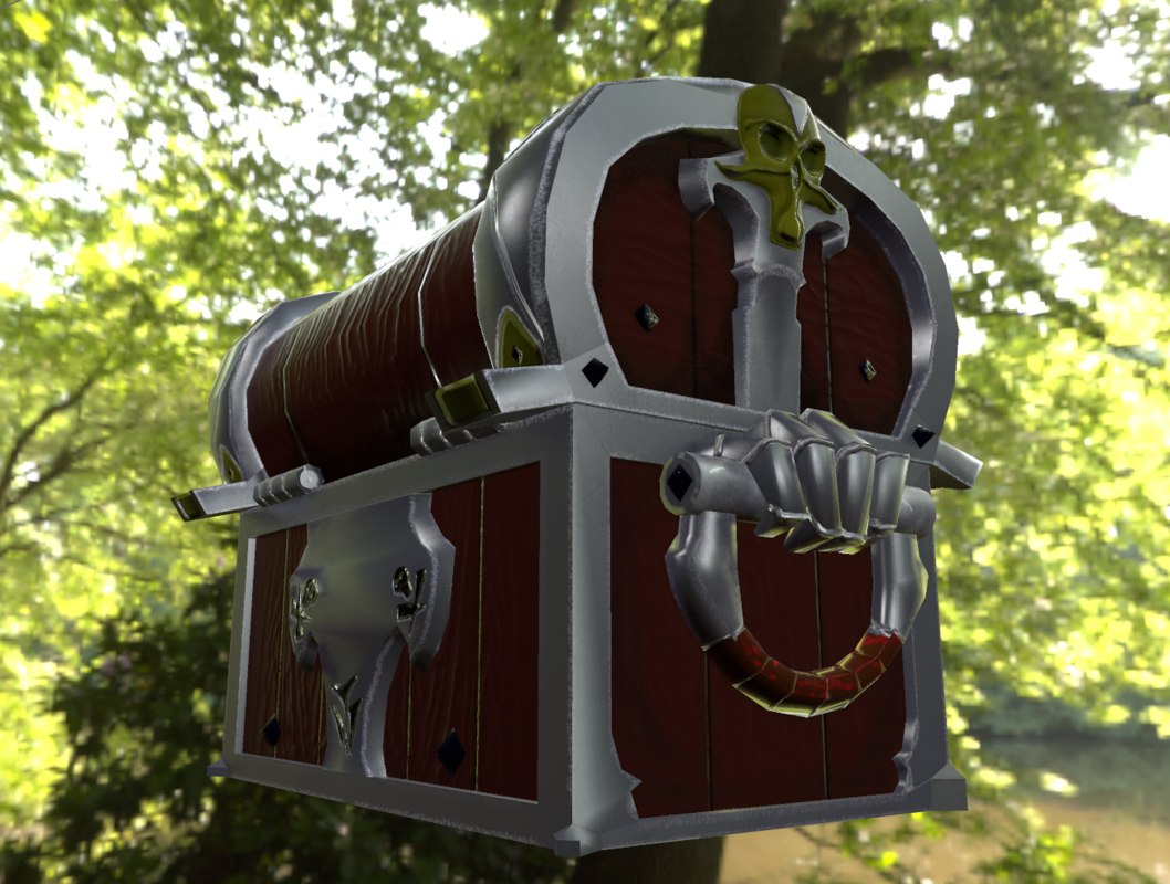 3d model pirate chest