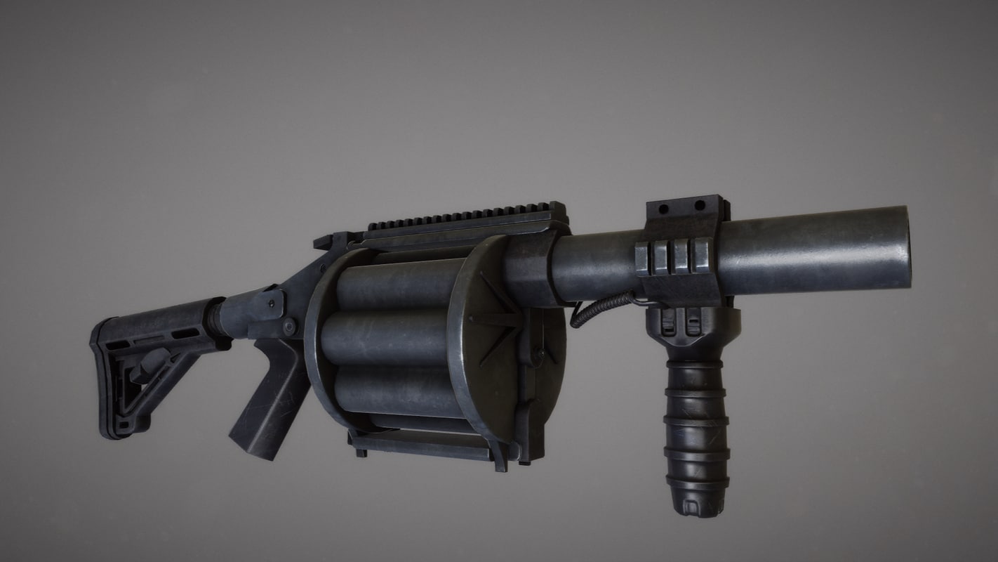 m32 grenade launcher 3d model