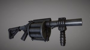 m32 grenade launcher 3d model