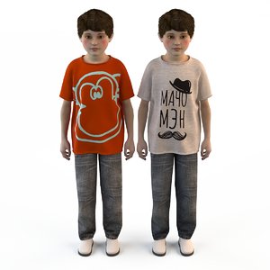 3d fashion clothing children baby s model