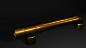 pipe fittings copper 3d model