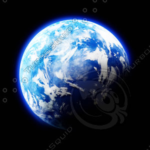 Earth Like Planet on black background
