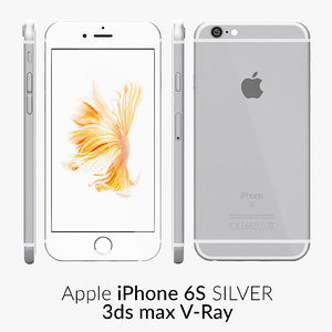 iphone 6s silver v-ray 3d model