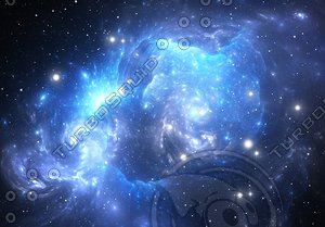 Blue space nebula