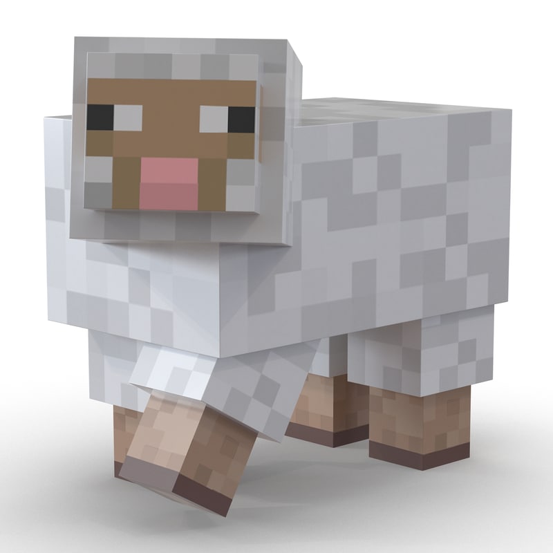 3d minecraft sheep rigged