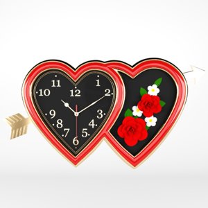 Часы сердечком
