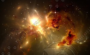 Space background with nebula and stars