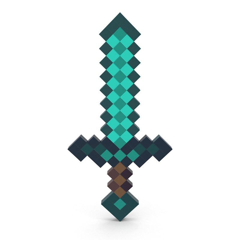 3d Model Minecraft Sword