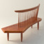 nakashima bench chair 3d model